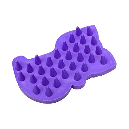Purple Silicone Pet Grooming Brush