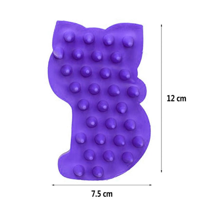 Purple Silicone Pet Grooming Brush
