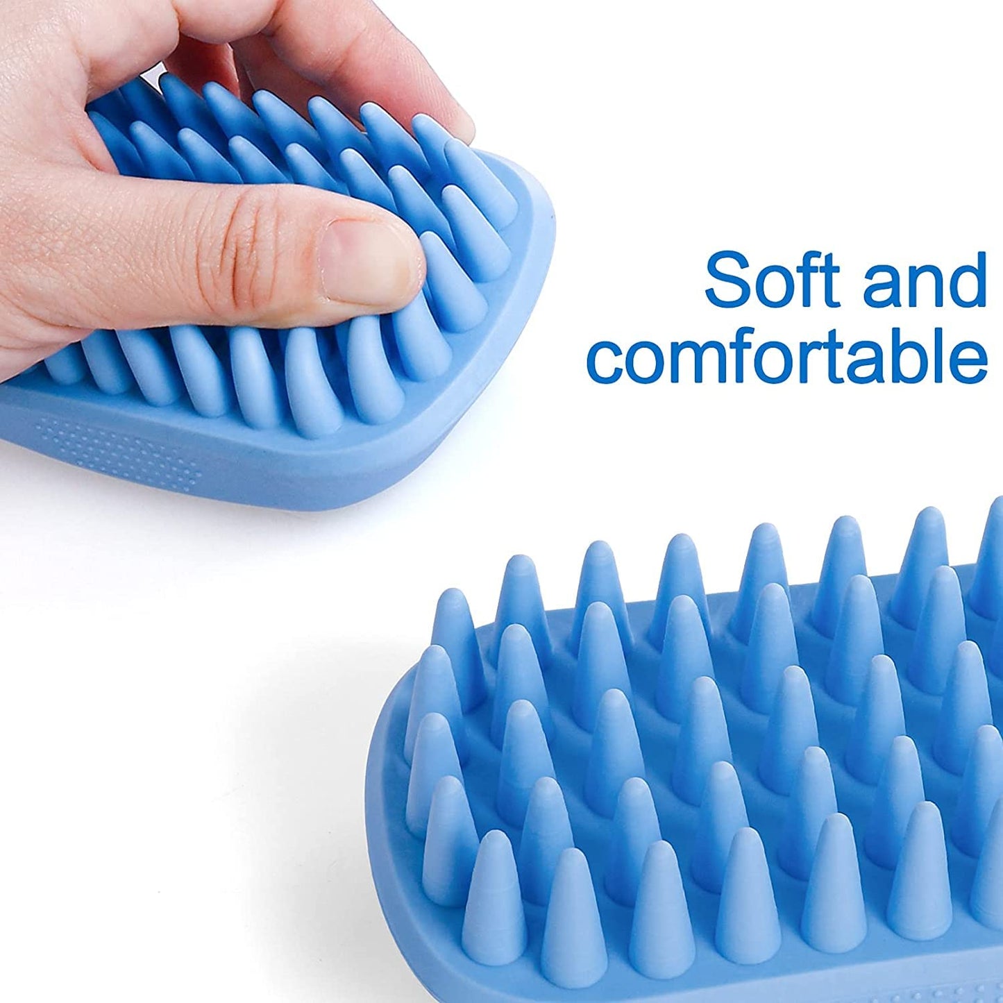Purple Silicone Pet Grooming Brush