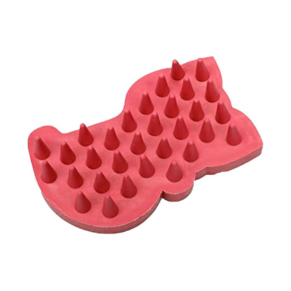 Cat Shaped Pet Grooming Brush, Red