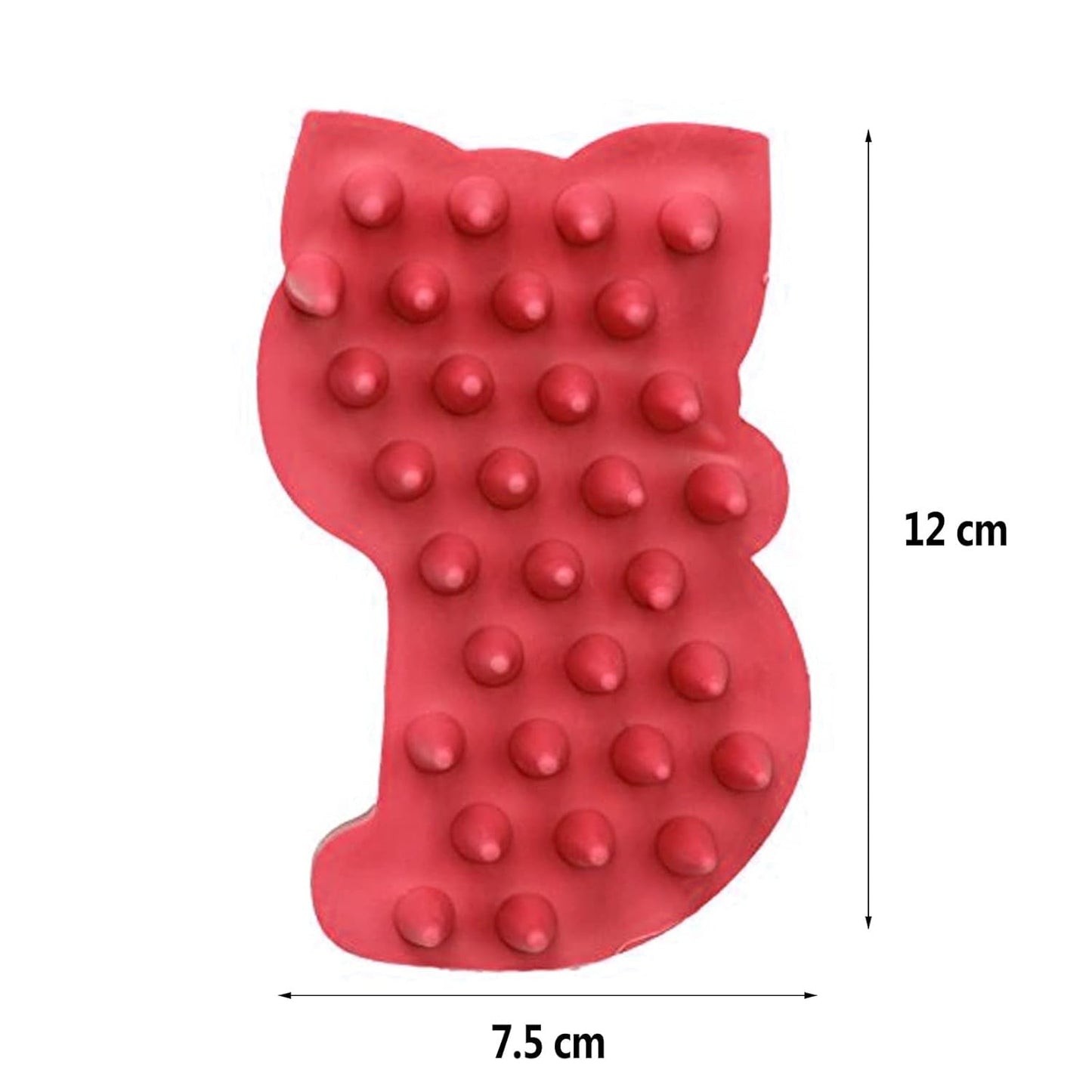 Cat Shaped Pet Grooming Brush, Red