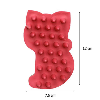Cat Shaped Pet Grooming Brush, Red