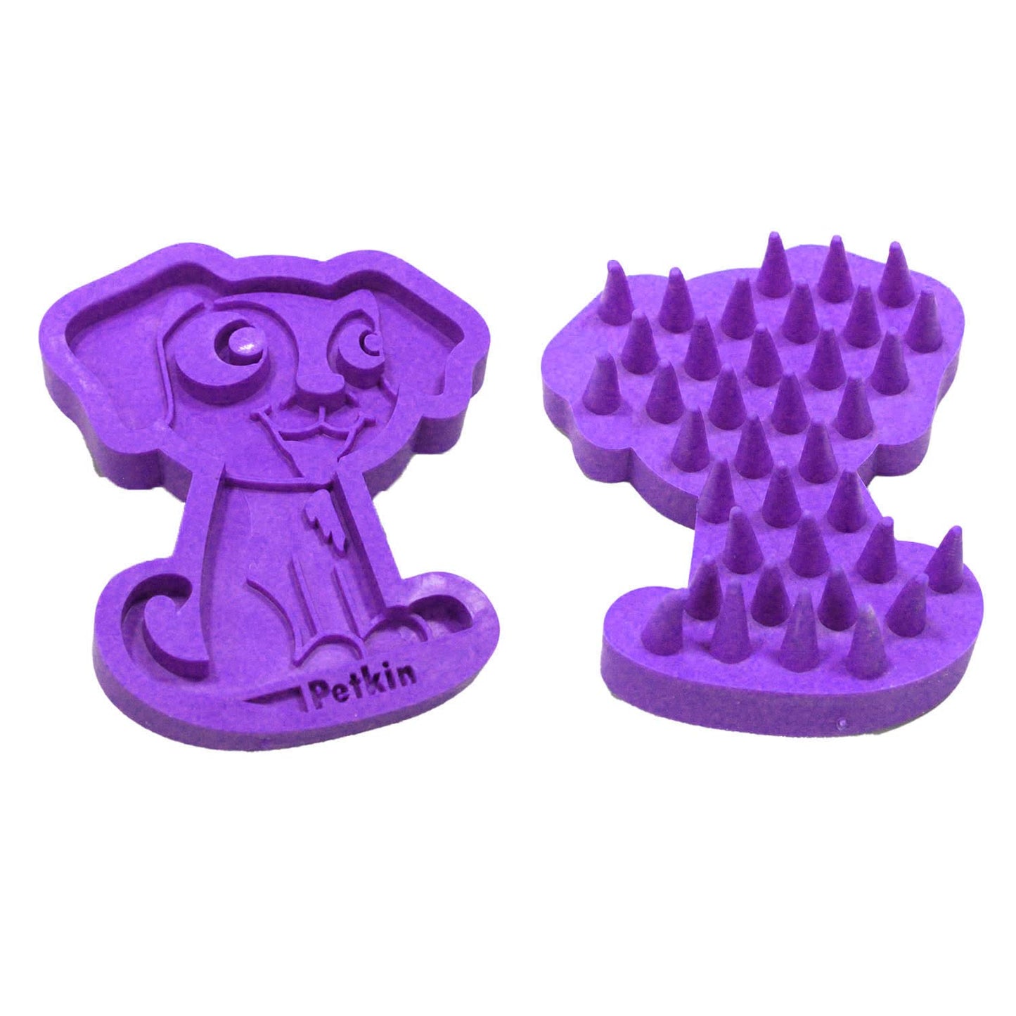 Purple Rubber Pet Bath Brush