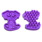 Purple Rubber Pet Bath Brush