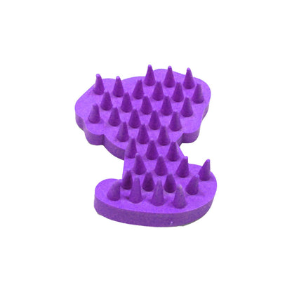 Purple Rubber Pet Bath Brush