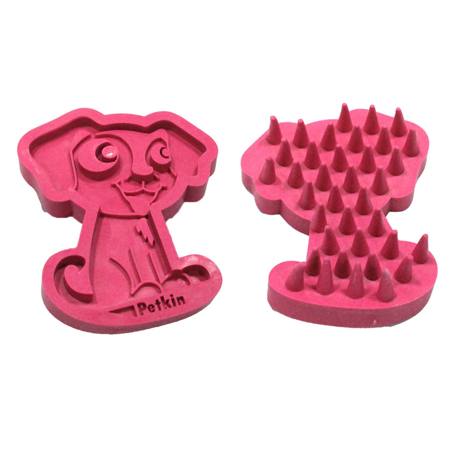 Red Rubber Pet Bath Brush