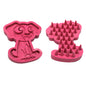Red Rubber Pet Bath Brush