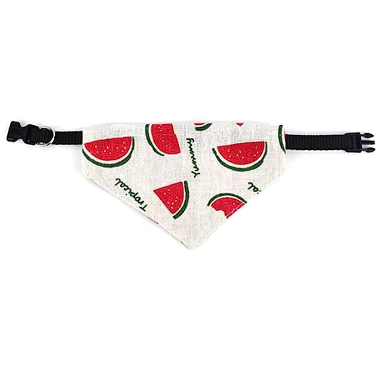 Adjustable Pet Collar with Slobber Towel (WATREMELON)