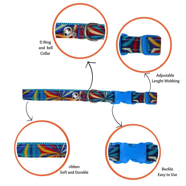 Dog Collar with Safety Locking Buckle