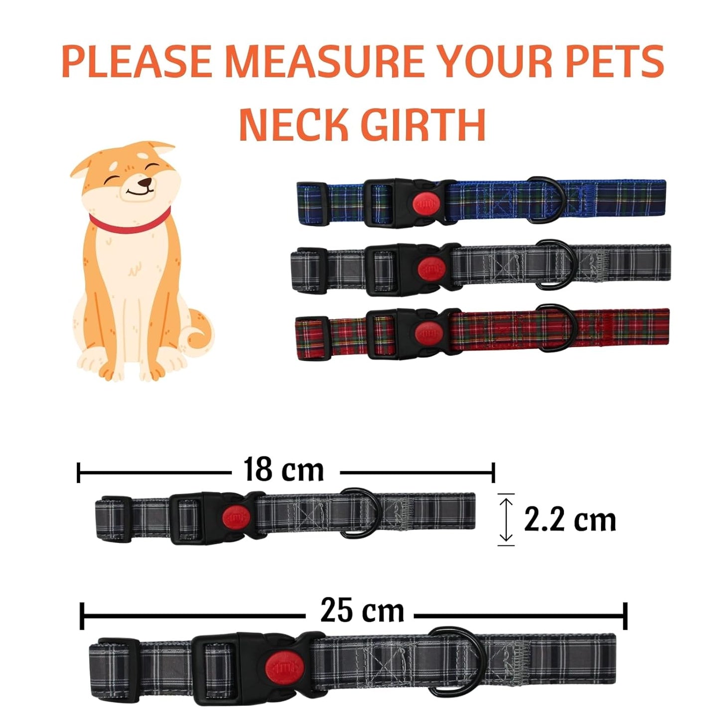 Dog Collar with Safety Locking Buckle