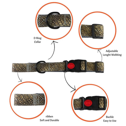 Dog Collar with Safety Locking Buckle
