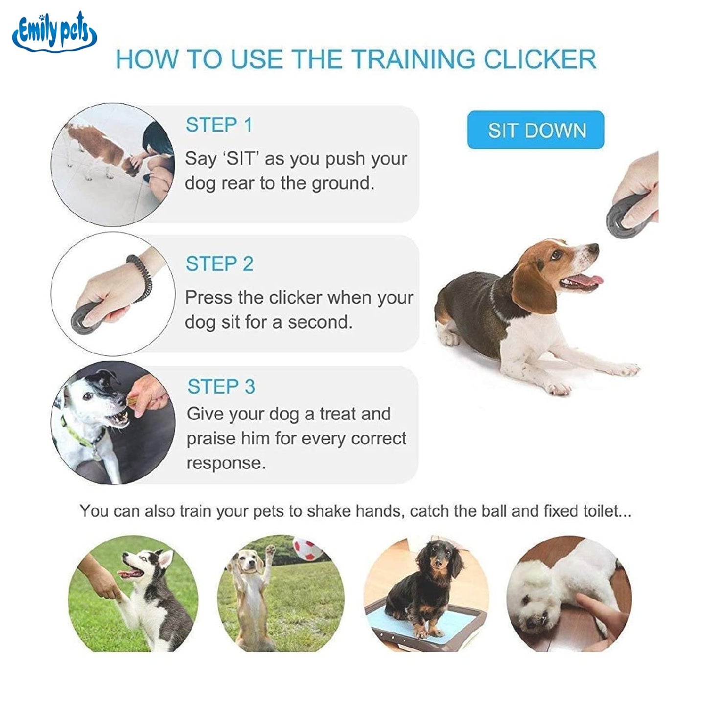 Dog Training Clickers with Wrist Bands