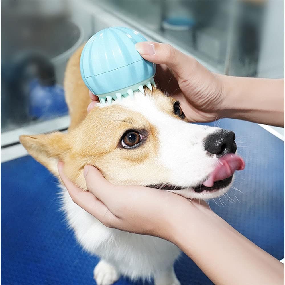 Pet Bath Brush with Shampoo Dispenser