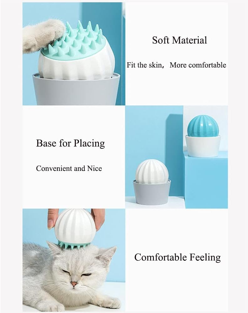 Pet Bath Brush with Shampoo Dispenser