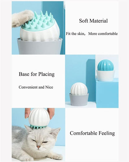 Pet Bath Brush with Shampoo Dispenser