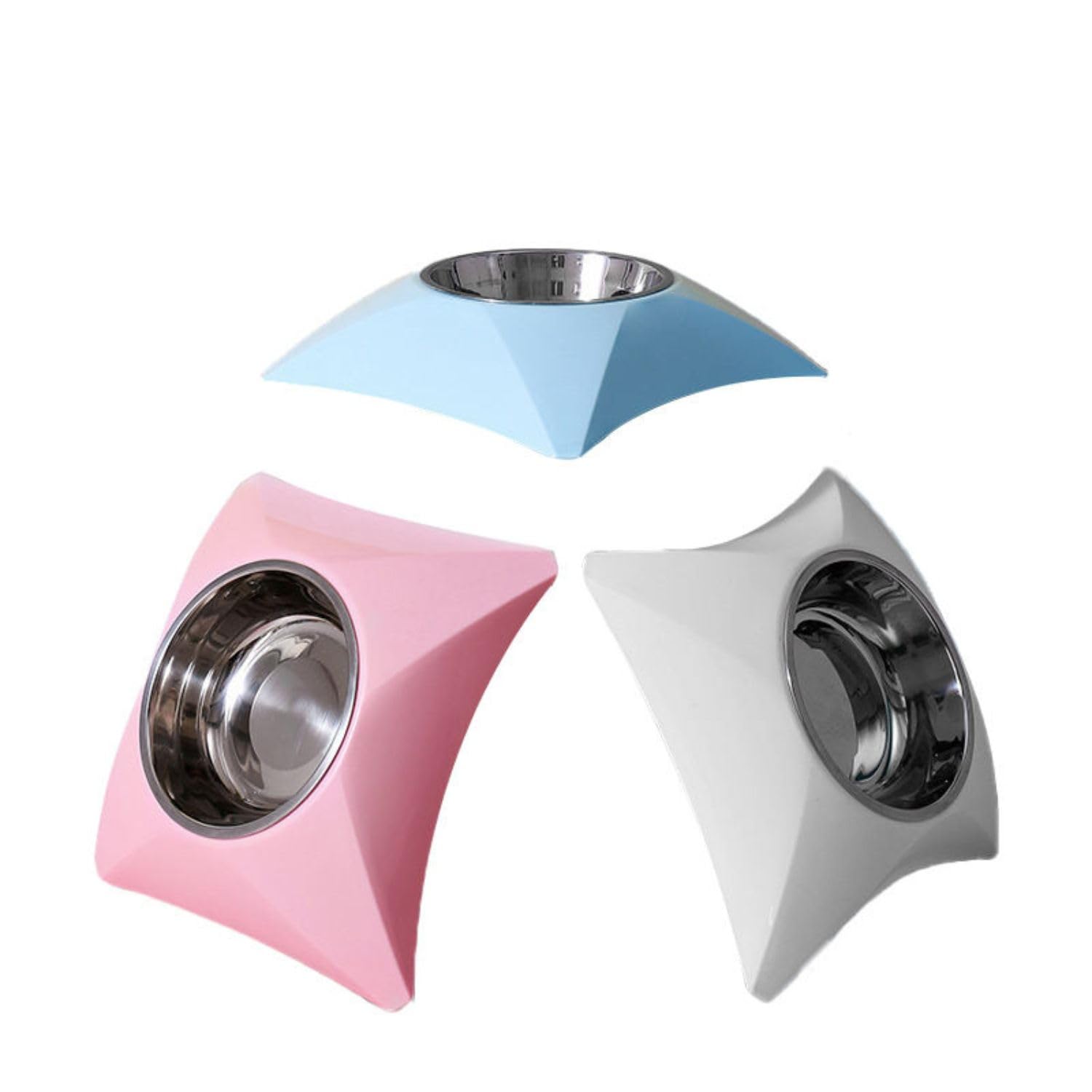 Diamond Design Anti-Slip Pet Food Bowl