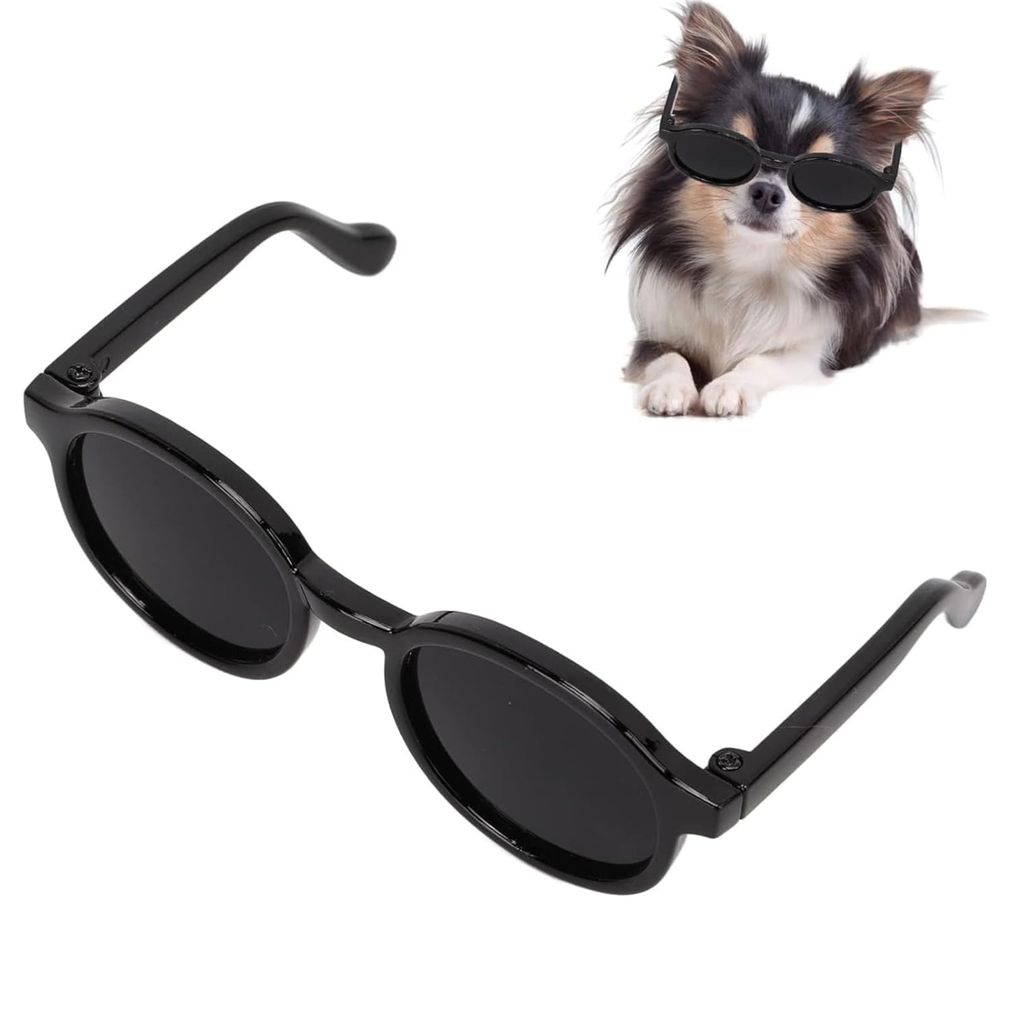 Dark Black Pet Costume Sunglasses