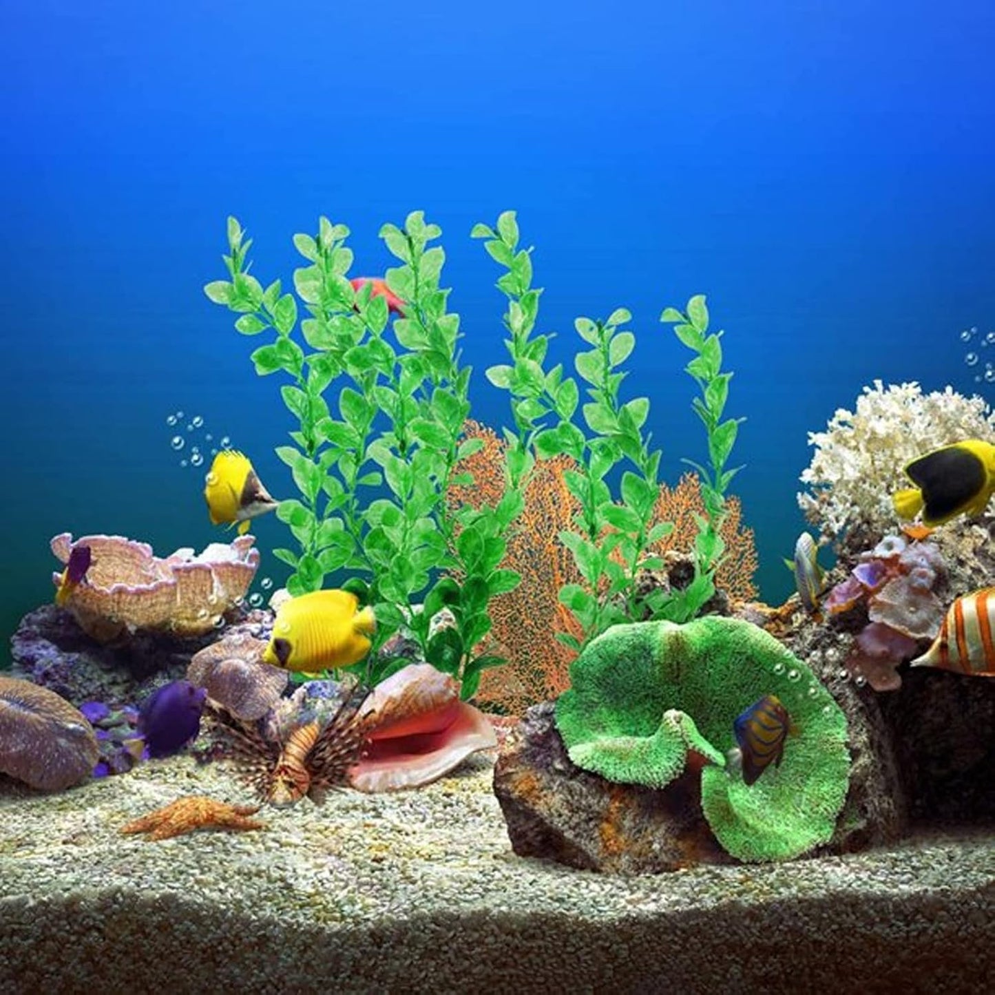 Decorative Artificial Green Grass for Aquarium Decor