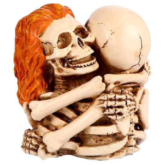 Fish Tank Decorations Resin Lovers Human Skull Statue