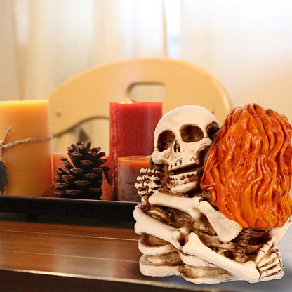 Fish Tank Decorations Resin Lovers Human Skull Statue