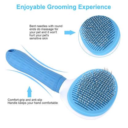 Self Cleaning Slicker Brush for Dog Grooming