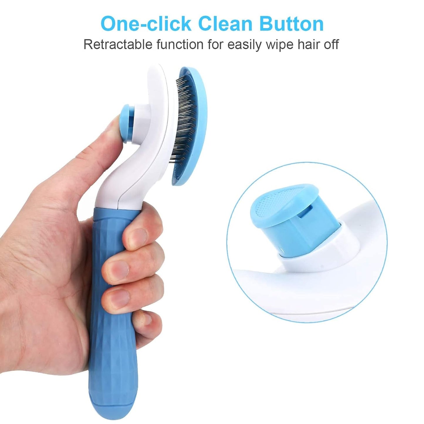 Self Cleaning Slicker Brush for Dog Grooming