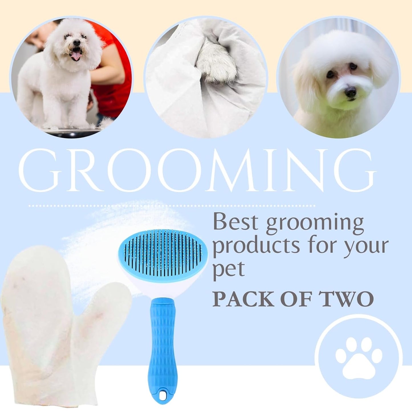 Slicker Brush & Glove Wipes Combo Pack(2)