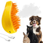 Pet Grooming Rechargeable Steam Brush, Yellow