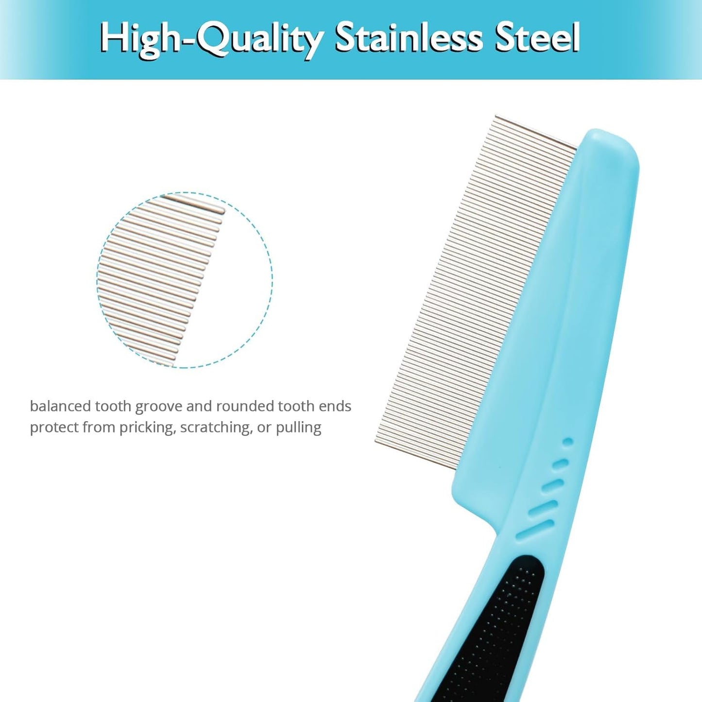 Stainless Steel Flea Comb for Cat & Dog
