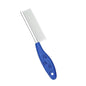 Single-Sided Stainless Steel Pet Grooming Comb, Blue