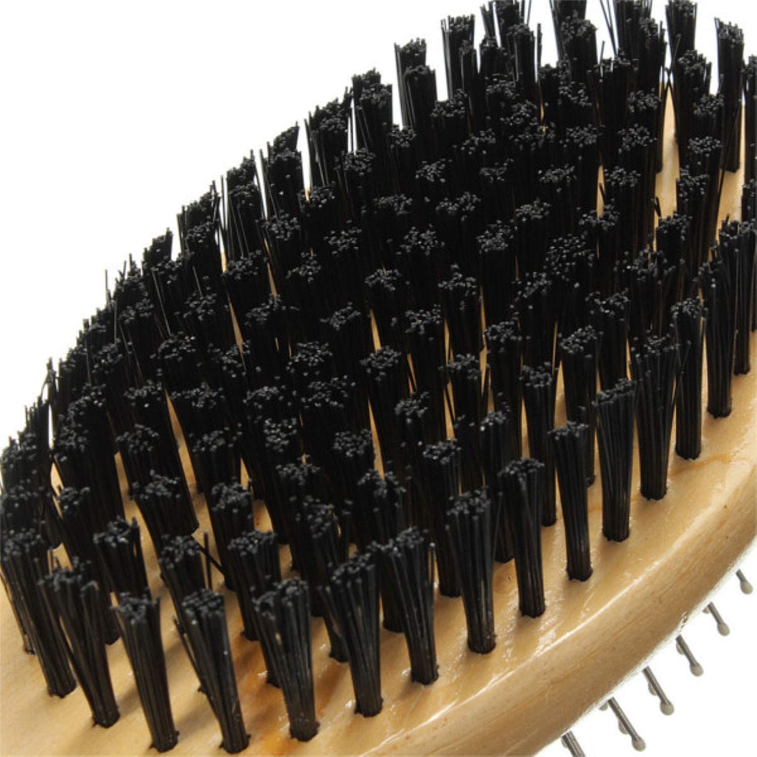 Wooden Pin Bristles Grooming Dog Brush