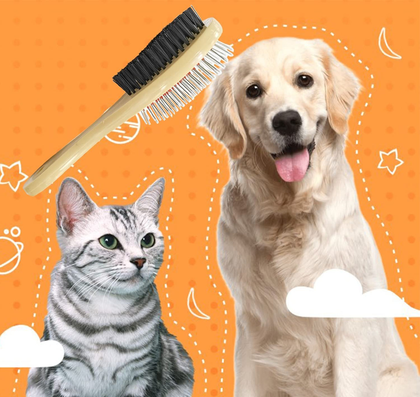 Pet Grooming Brush for Long & Short Hair