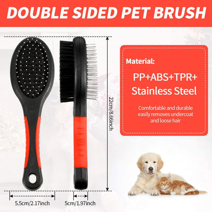Double-Sided Grooming Brush for Pets