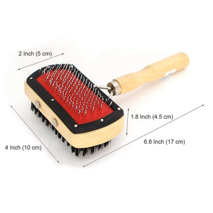 Double-Sided Pet Grooming Brush for Dogs & Cats