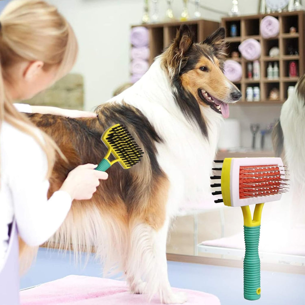 Double-Sided Slicker Hair Grooming Brush
