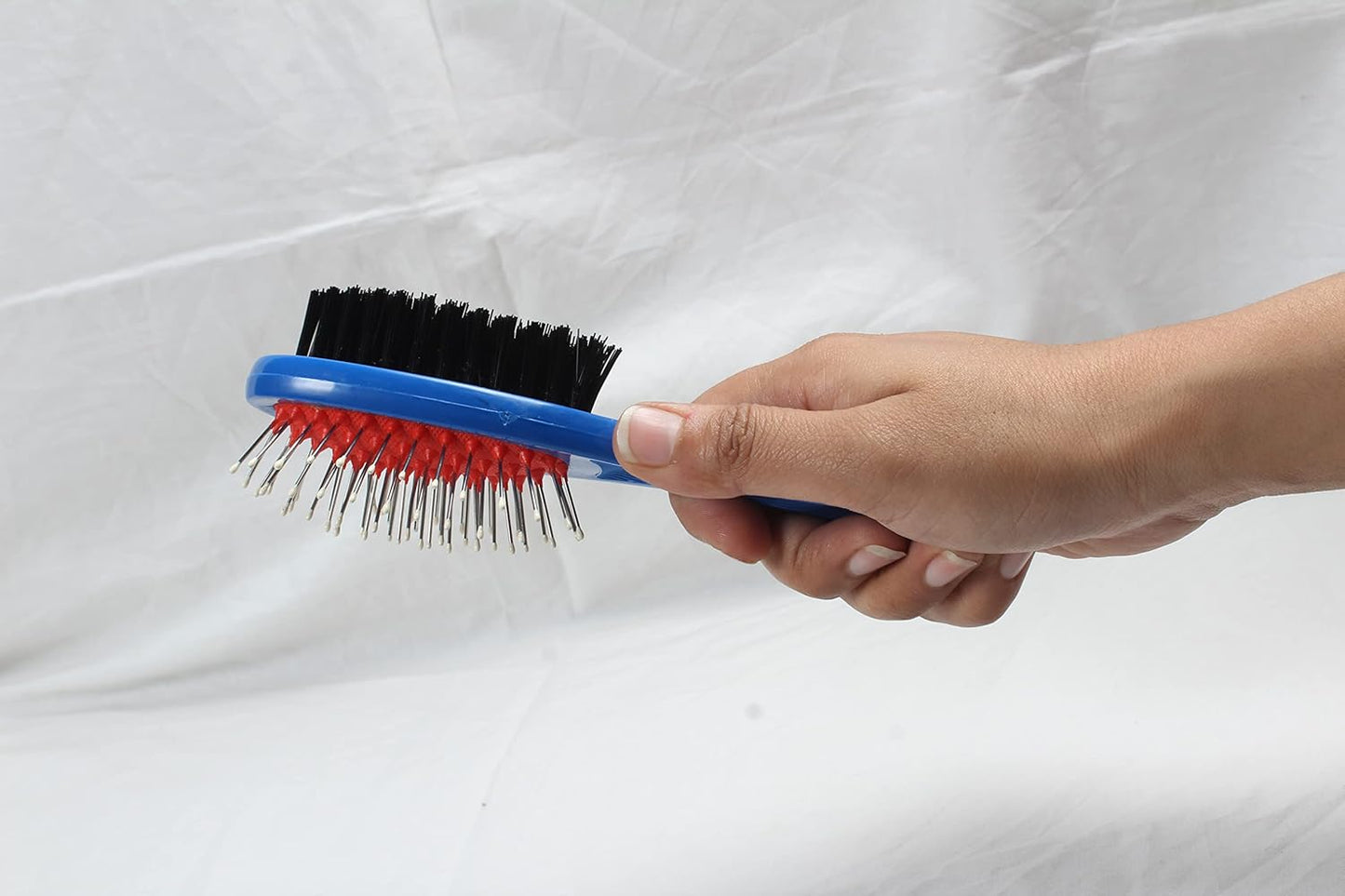 Double Sided Pin Grooming Brush for Dogs & Cats Blue