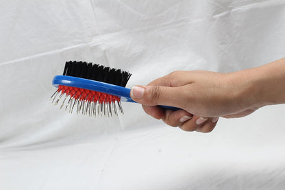 Double Sided Pin Grooming Brush for Dogs & Cats Blue