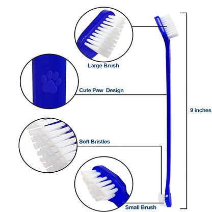 Double-Headed  Pet Toothbrush Set of 4