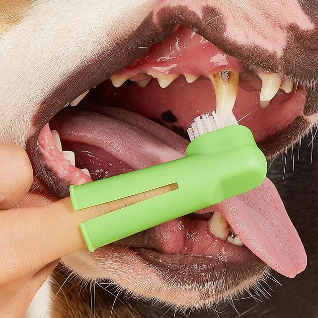 Soft Dog Finger Toothbrush Massager