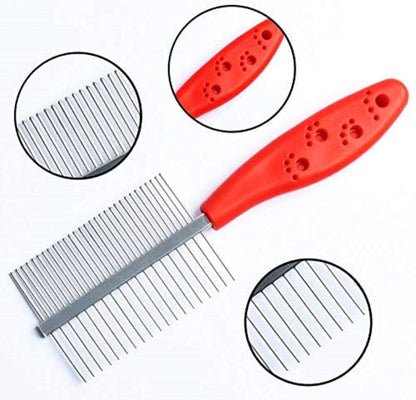 Double-Sided Metal Flea Comb