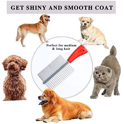 Double-Sided Metal Flea Comb