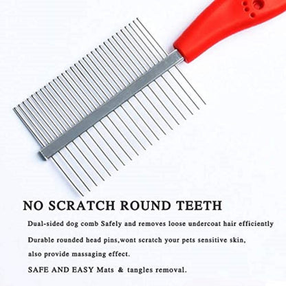 Double-Sided Metal Flea Comb