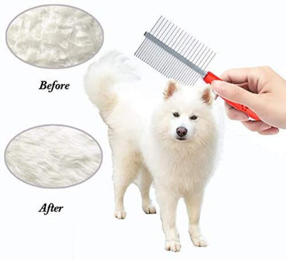 Double-Sided Metal Flea Comb