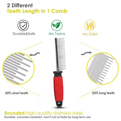 Pet Detangling Comb Stainless Steel