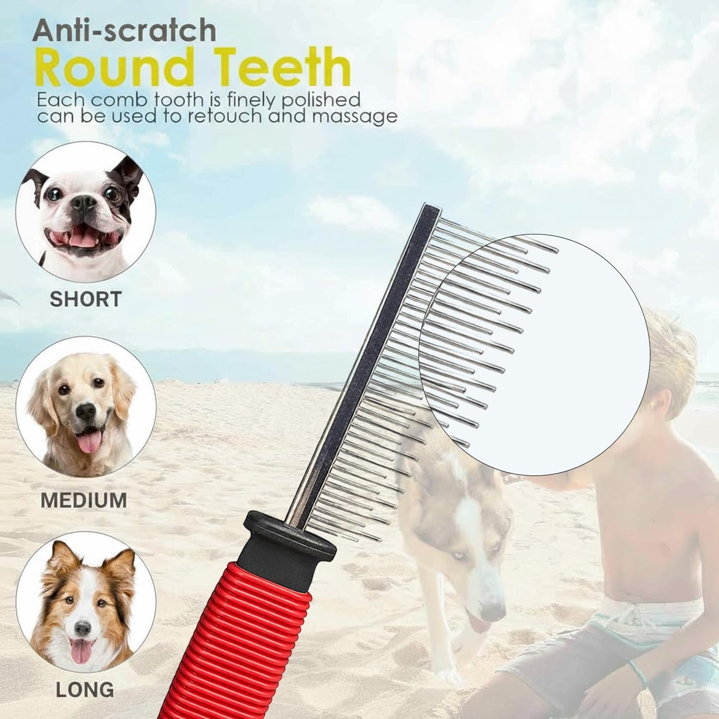 Pet Detangling Comb Stainless Steel