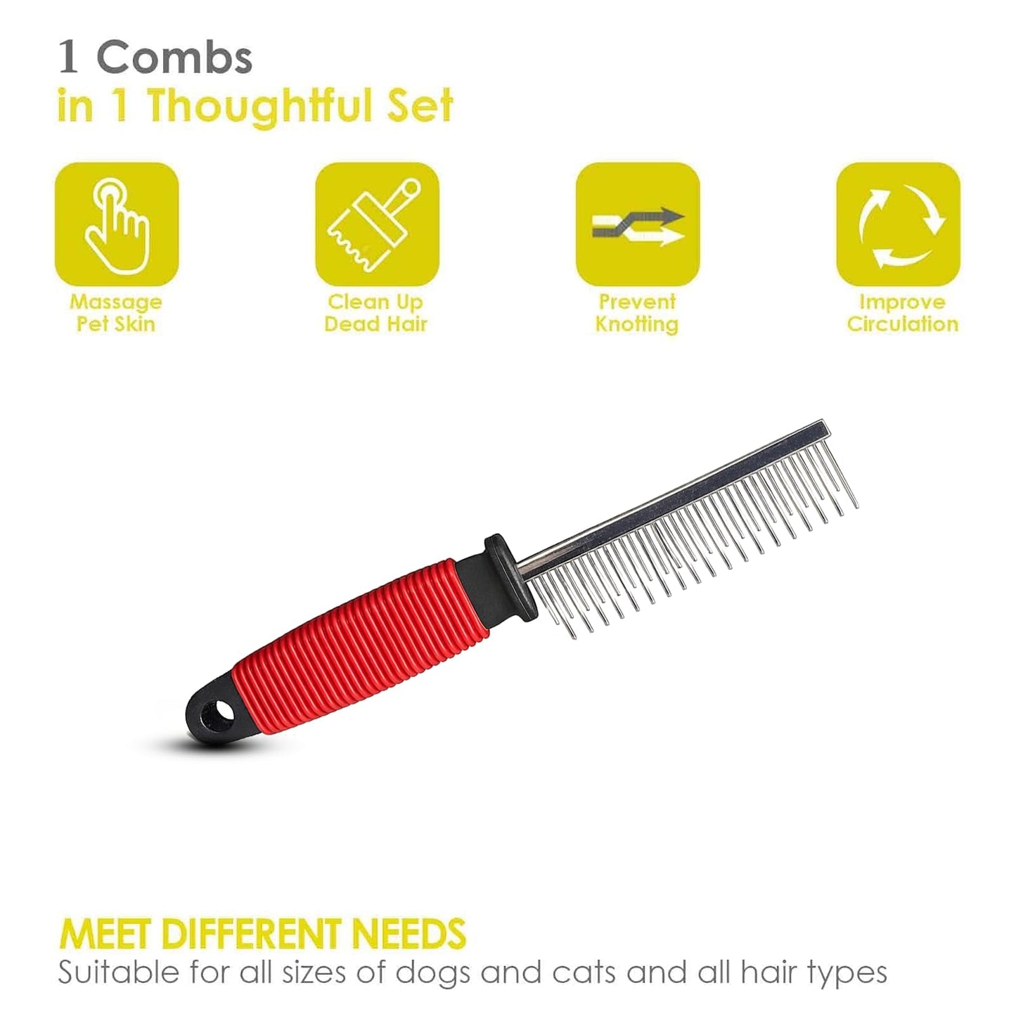 Pet Detangling Comb Stainless Steel