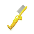Stainless Steel Pet Grooming Comb for Cats & Dogs, Yellow