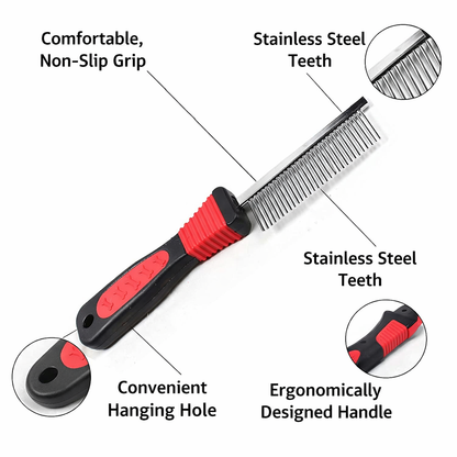 Long Stainless Steel Pet Comb