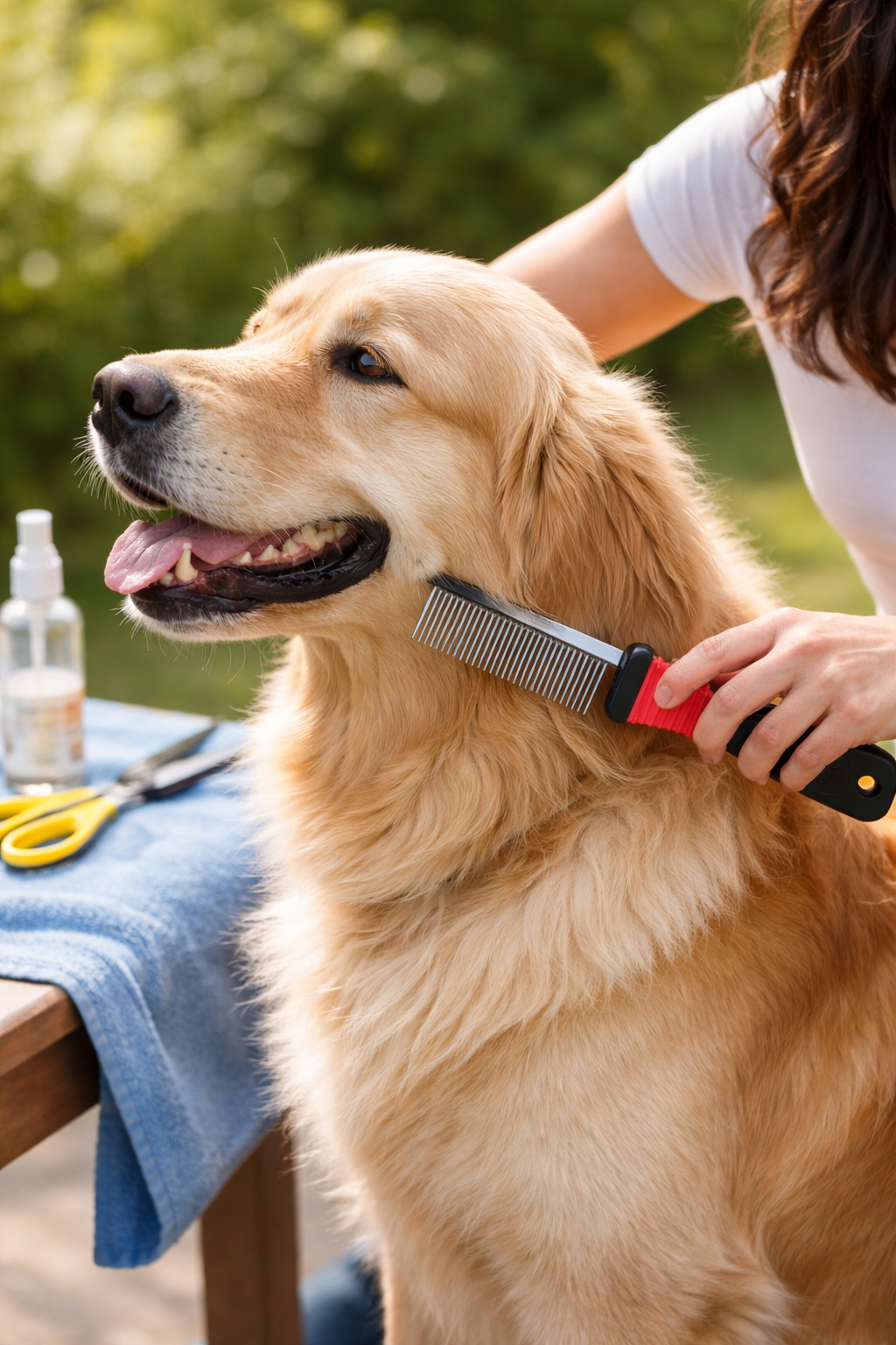 Long Stainless Steel Pet Comb