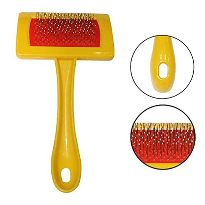 Yellow Flexible Pin Slicker Brush